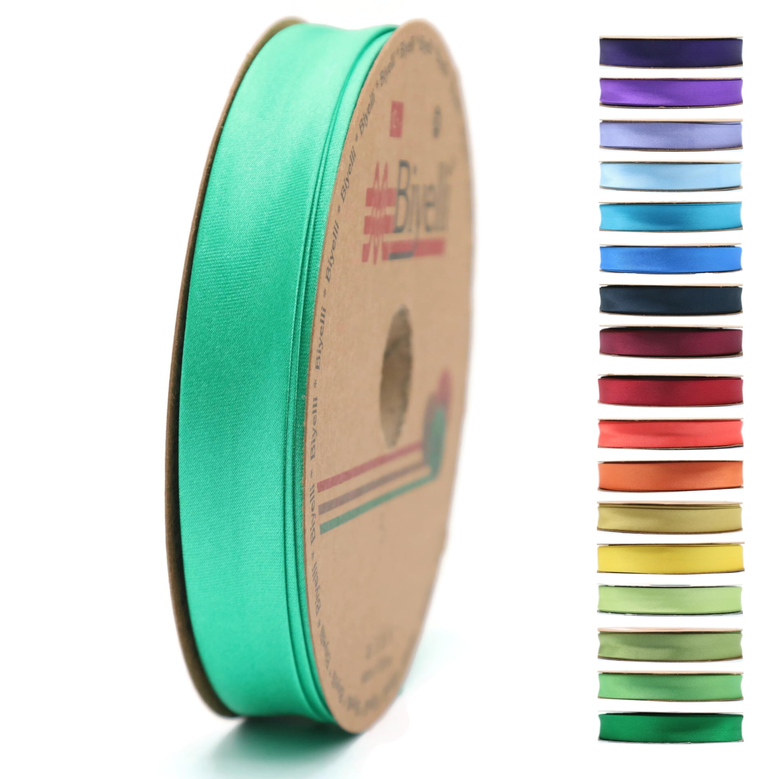 Fold Satin Bias Tape - 99+ Colors - 3/4 Inches Wide - 27 Yards - Fold Satin Binding Bias Ribbon Fabric Piping Bias Binding Tape for Sewing Clothing DIY BYS85