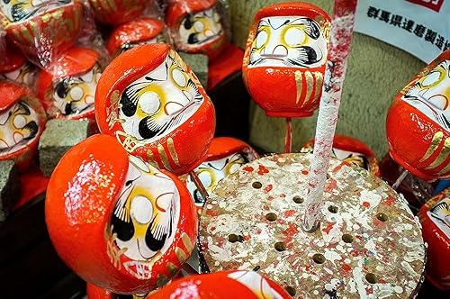 Miniatura 9 de Muñeca Daruma fabricada en Japón, soporte y calidez (amarillo, pequeño, 3.5 pulgadas)