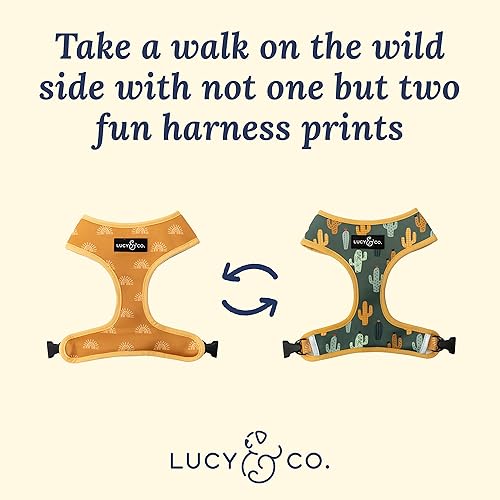 Miniatura 3 de Lindo arnés reversible para perro con cuello halter, el mejor diseño de arneses para mascotas para perros medianos, chaleco acolchado ajustable para