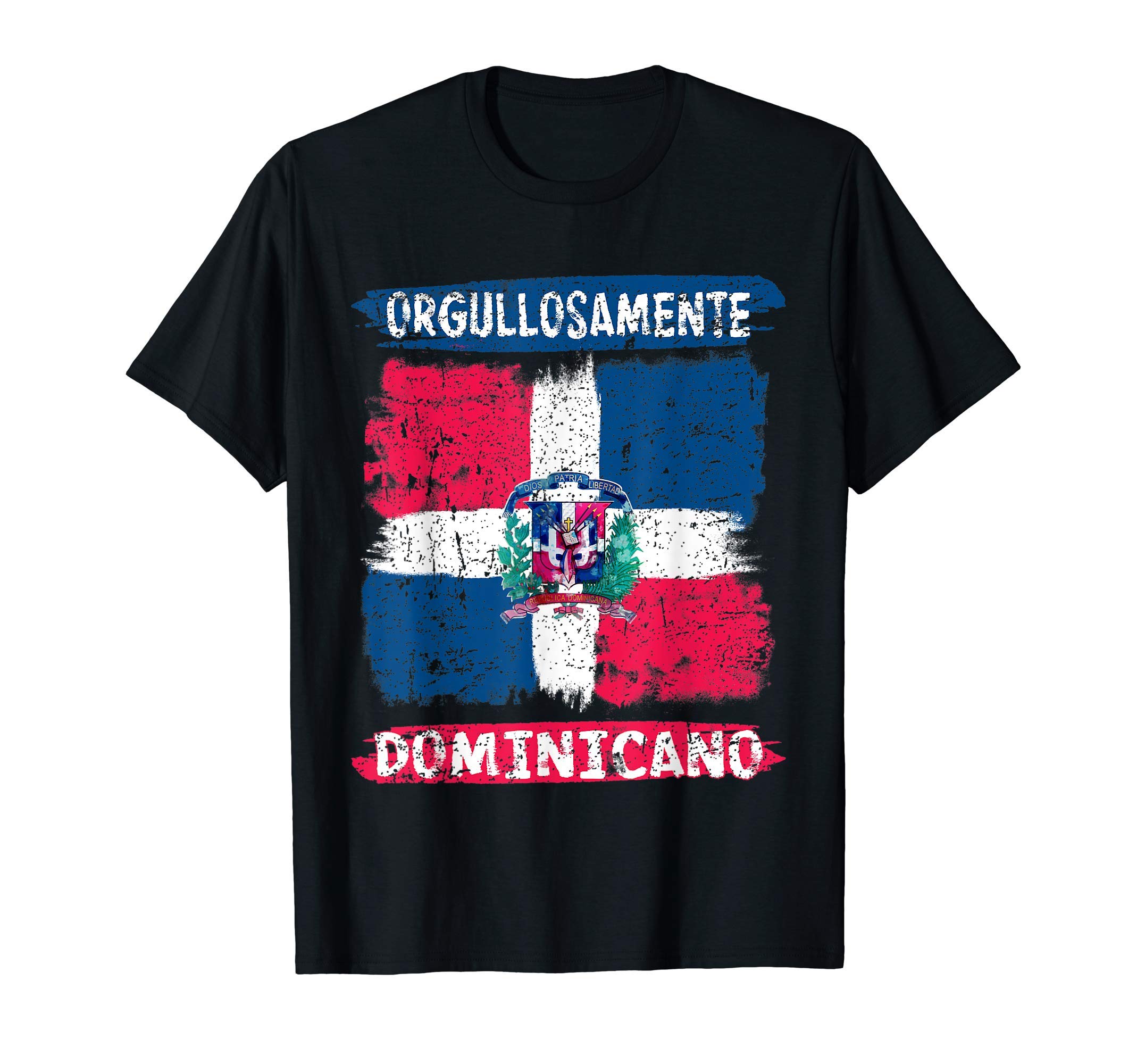 Dominican Republic Flag Painted Orgullosamente Dominicano T-ShirtOEKO-TEX STANDARD 100