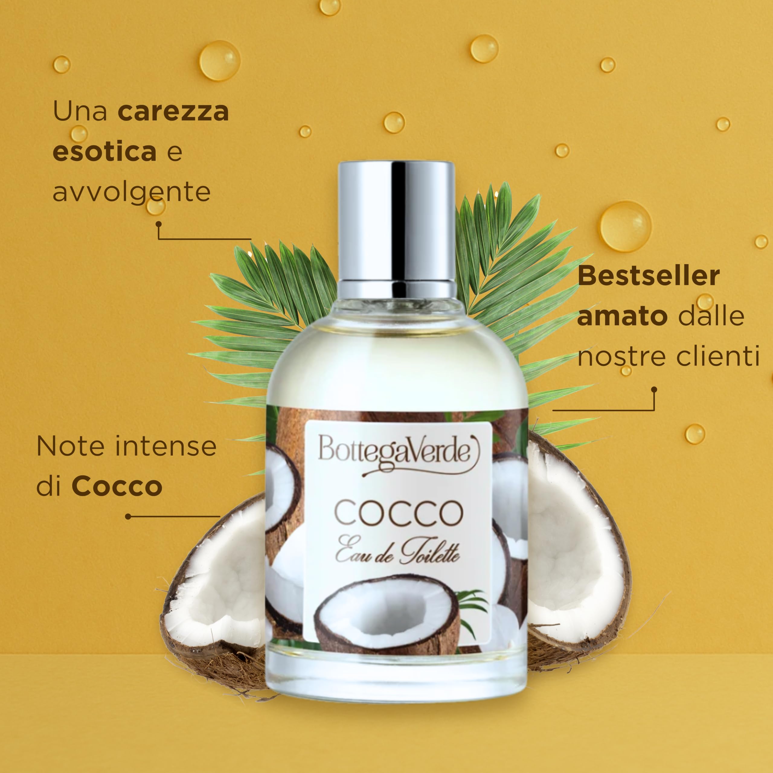 Bottega Verde - Cocco, Eau de Toilette, 75 ml, Profumo Donna dalla Fragranza al Cocco