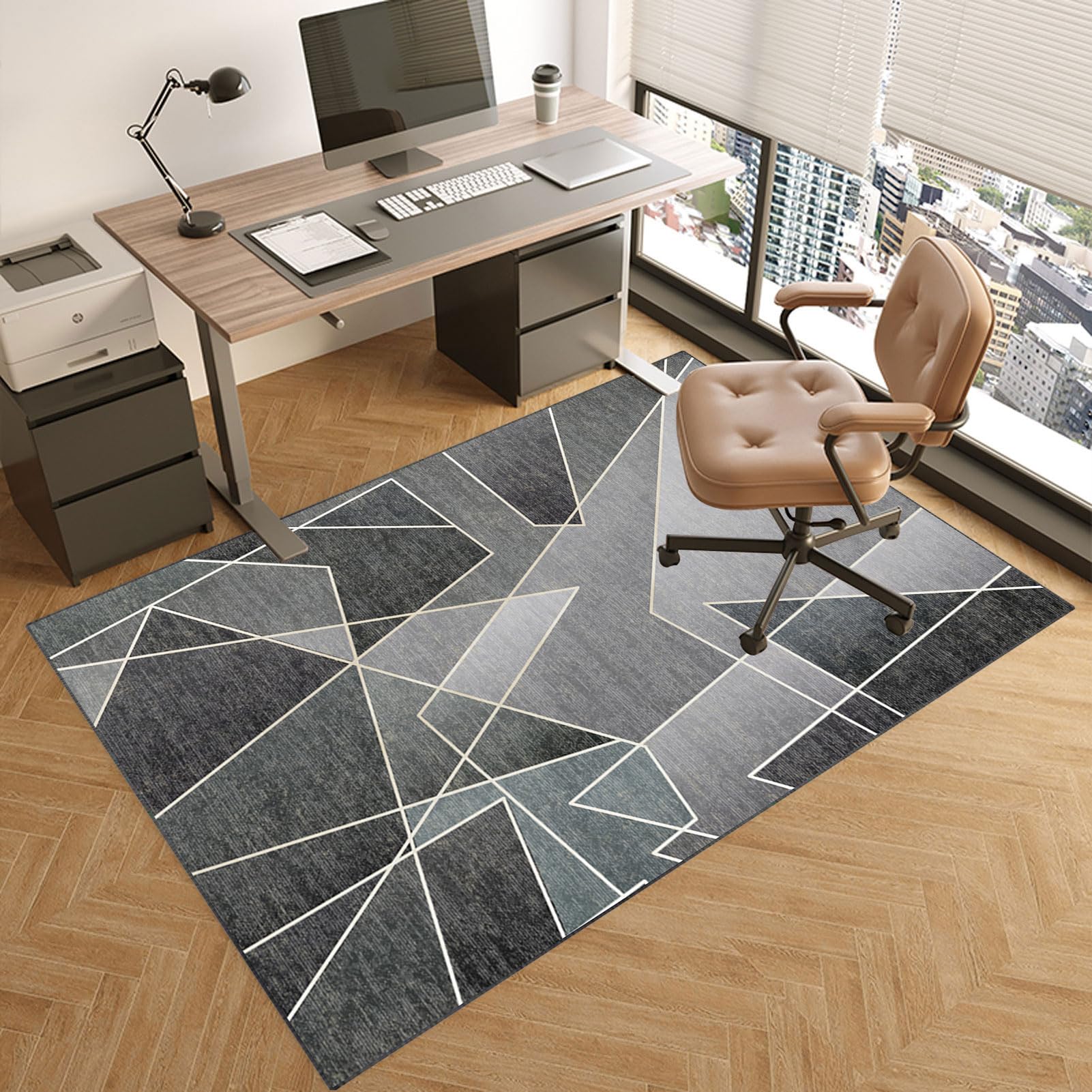 Heavy Duty 120 x 160 cm Anti Slip Office Chair Mat for Carpet Floors Floor Protector Pad for Gamers and Rolling Chairs Home and Office Computer Floor Mats Premium Quality Material for Maximu