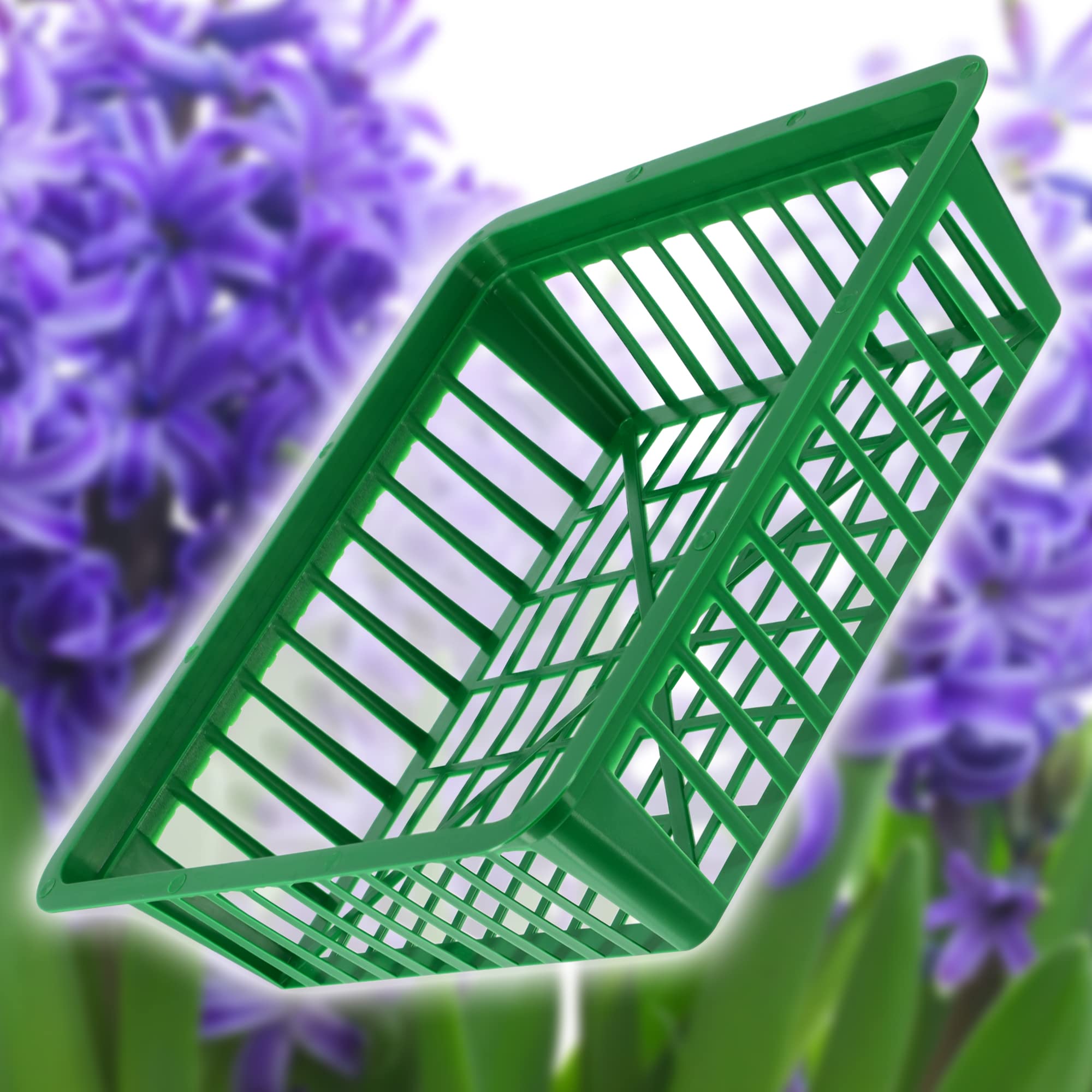KADAX Cesta de Cultivo para cebollas de Flores, Cesta de Cultivo de plástico, Cuenco de Cultivo para Plantas Vegetales, Cesta de cebollos, Cesta en 2 Formas para (28 x 26 cm, Juego de 10 Unidades)
