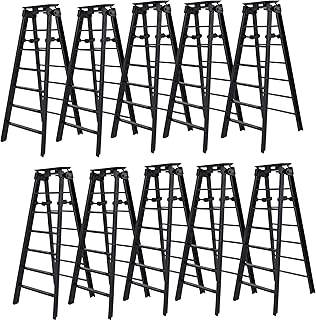 Set of 10 Black Ladders for Wrestling Figures