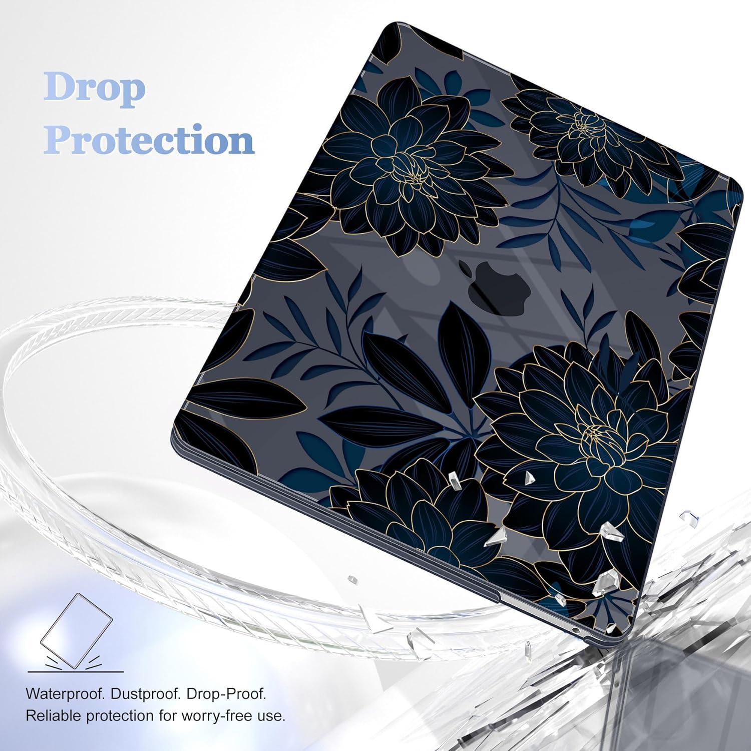 May Chen for MacBook Pro 13 inch Case 2022 2021 2020 Release A2338 M2 M1 A2289 A2251, Plastic Crystal Hard Shell Case Cover for MacBook Pro 13 inch Touch Bar Fits Touch ID, Luxury Dahlia - Image 7