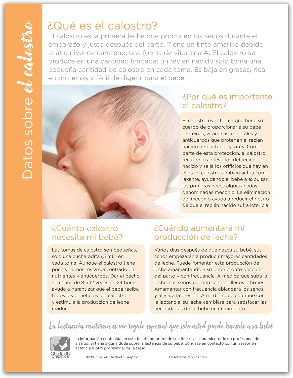 Facts About Colostrum Tear Pad, English/Spanish