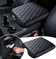 Sinvanho PU Leather Center Console Armrest Cover for 2013-2018 Ram 1500 & 2013-2024 Ram 2500/3500/1500 Classic Jump Seat w/ Hidden Pocket