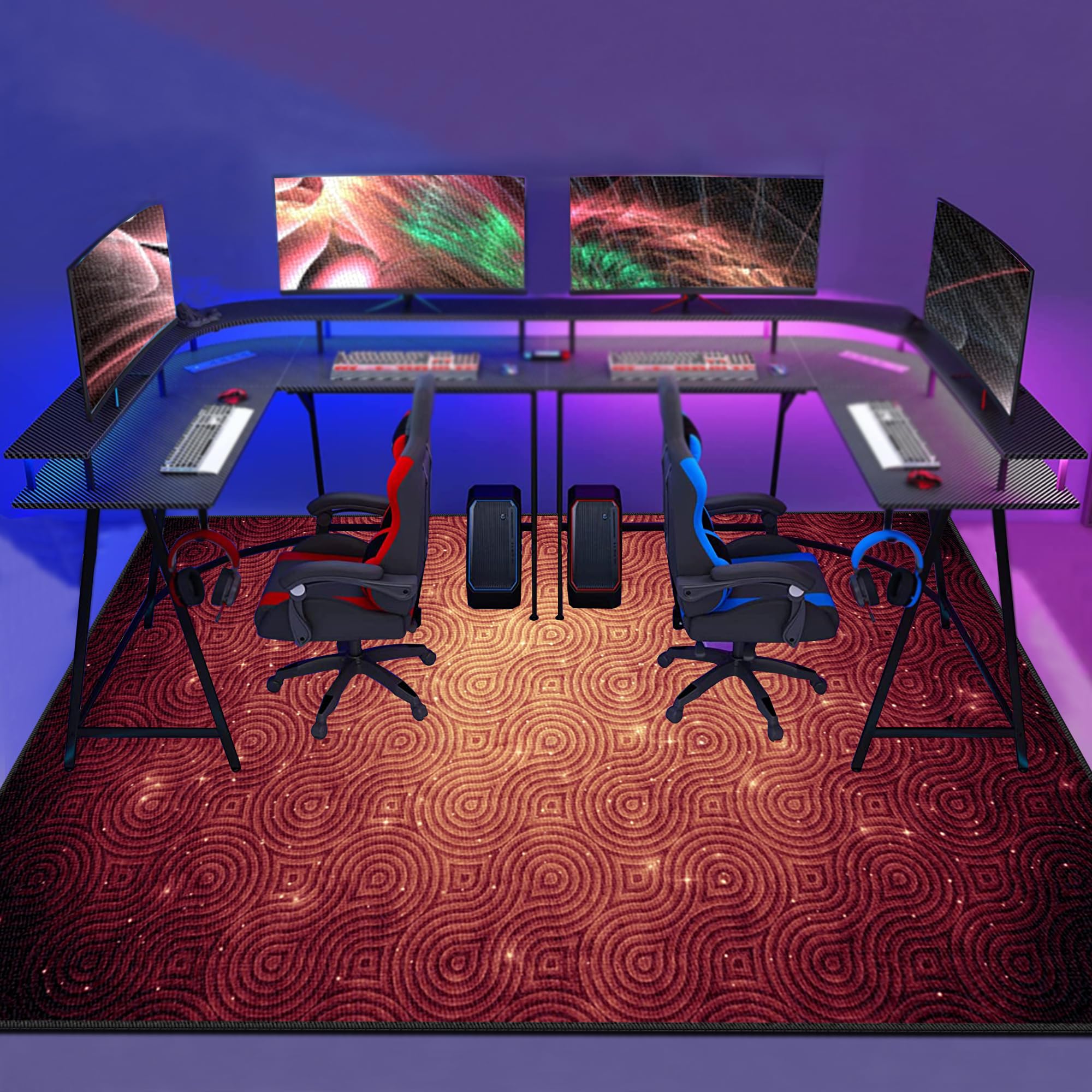 Tapis de jeu gaming 3d doux et résistant pour sol de chambre d'enfant