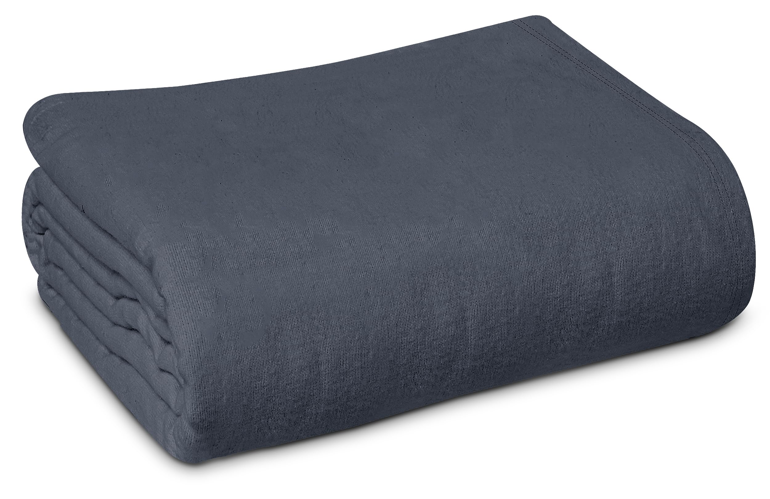 Linteum Textile Supply 100% Cotton Hospital Patient Bath Blanket, Bed Bath Sheet, Twin Blanket Lightweight Sheet Blankets 70x90 in, 1.75 lb. Charcoal