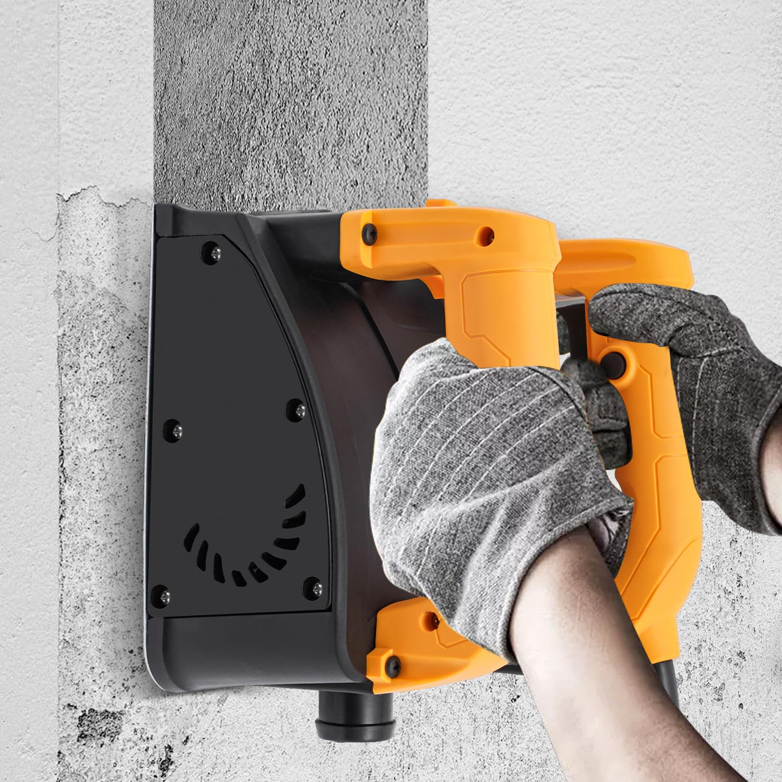 elektryczna frezarka walcowa o szerokości 15 cm, frezarka renowacyjna 4000 obr./min, do muru, do betonu, do tynku, elektryczna frezarka szczelinowa, do ścian, bruzdownica, ostrze ze stopu