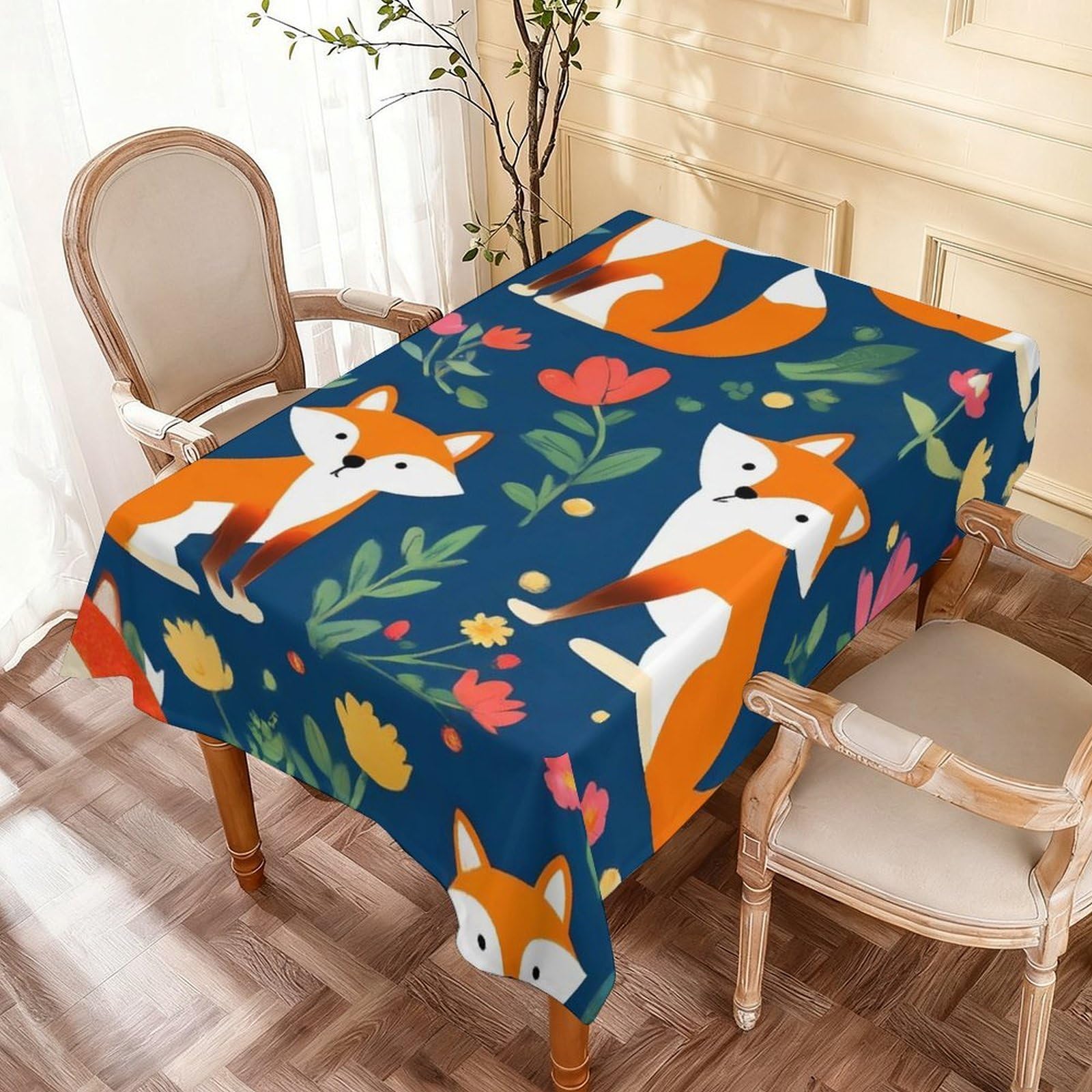 Nappes renard mignon pour mariages et fêtes de maison nappe de table imperméable