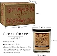 Vista 3 de Cedar Crate Market - Vela de feliz cumpleaños - Vela de cera de soja perfumada con chispas para el hogar, regalos de feliz cumpleaños para mujeres