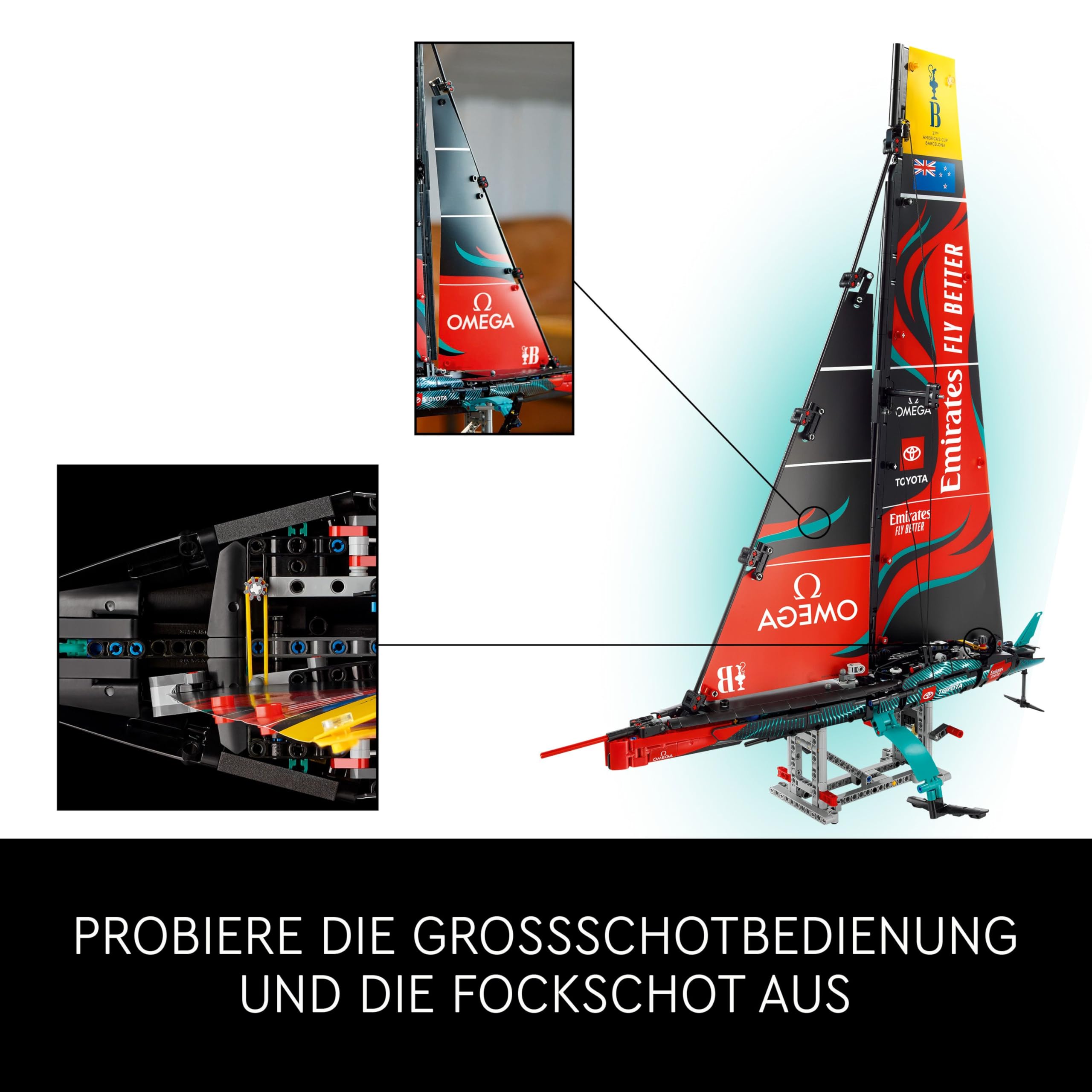 LEGO Technic Emirates Team New Zealand AC75 Rennjacht, Bauset mit Segelboot für Erwachsene, Geschenk für Männer und Frauen, kreative und entspannende Aktivität 42174