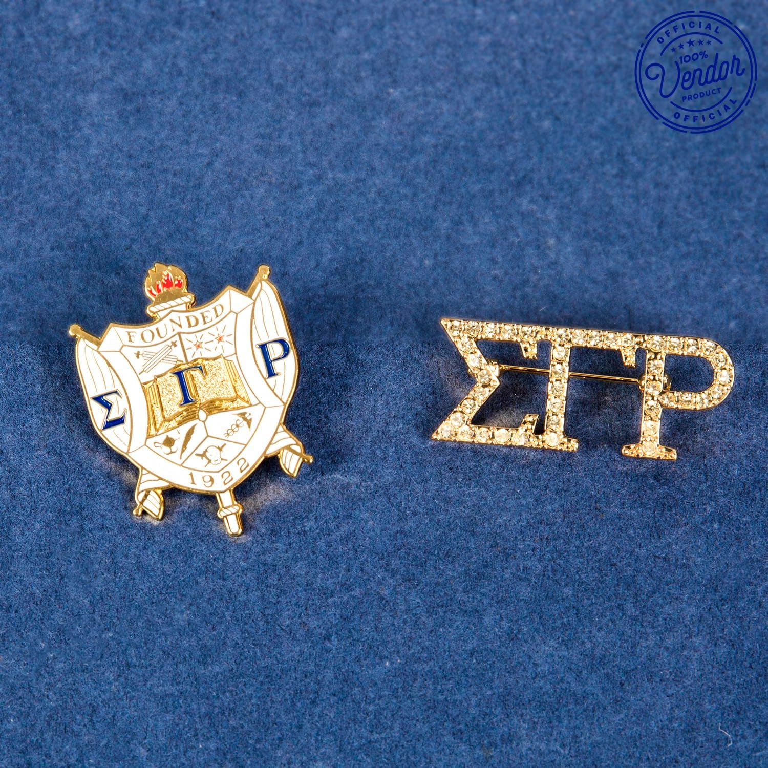 Sigma Gamma Rho Sorority Paraphernalia - Official SGRho Vendor - Set of 2 Lapel Pins - Enamel and Rhinestone - Image 7