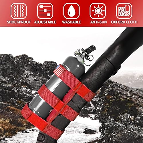 Miniatura 2 de Voodonala Soporte para extintor de incendios para barra antivuelco Jeep, 2.5-3 libras, soporte de correa ajustable para Jeep Wrangler TJ CJ YJ JK