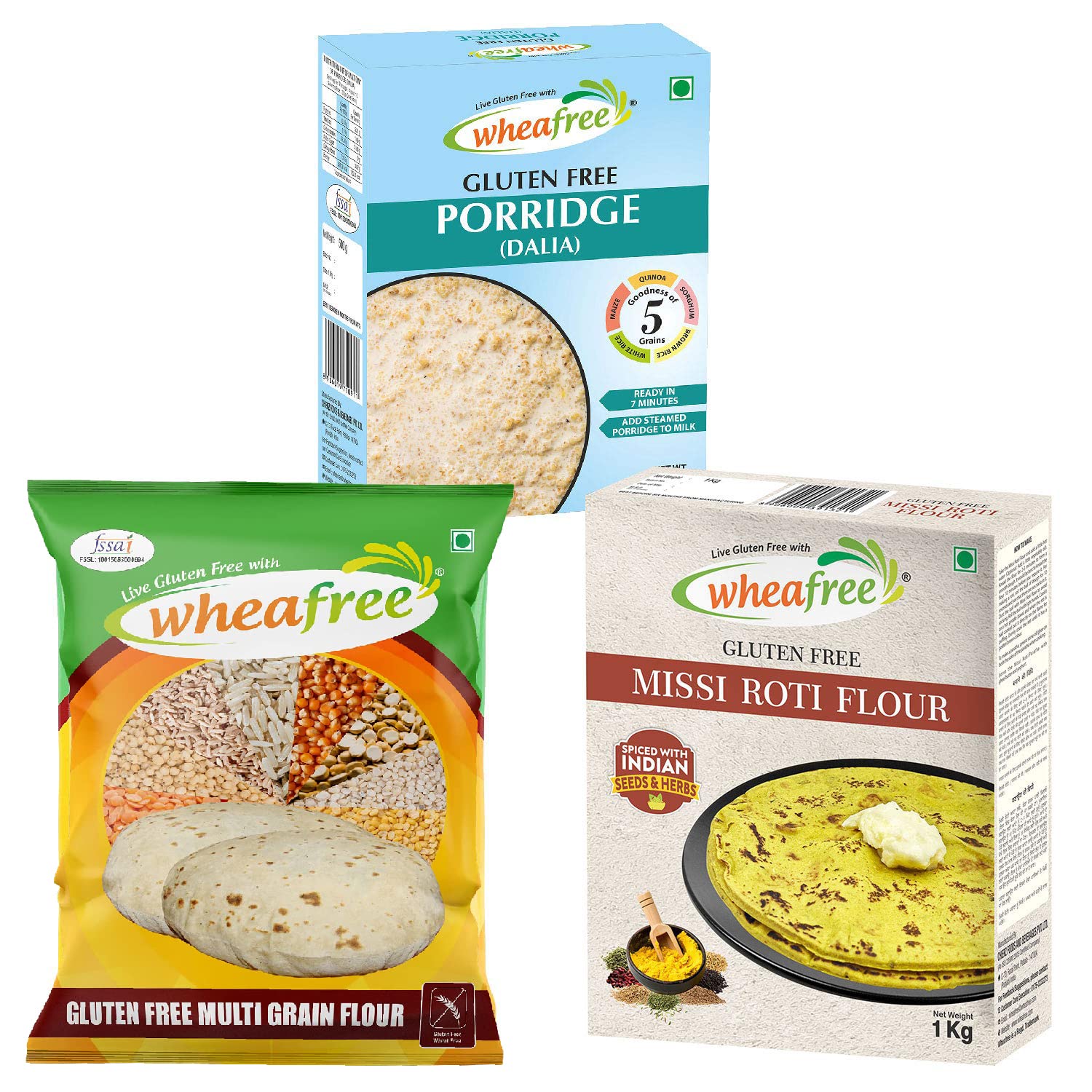 See full amazon price history chart for Wheafree Gluten Free Combo Pack - Missi Roti Flour (1Kg), Multigrain Flour (1Kg) and Porridge (Dalia) (500g) | 100% Natural and Gluten Free Ingredients Wheafree Gluten Free Combo Pack - Missi Roti Flour (1Kg), Multigrain Flour (1Kg) and Porridge (Dalia) (500g) | 100% Natural and Gluten Free Ingredients (B07YSVYWWD) Amazon Price History, Amazon Price Tracker