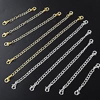 Vista 3 de winee 30 extensores de cadena para collares, extensores de collar para mujeres y niñas, extensores de cadena de acero inoxidable para joyería de 2