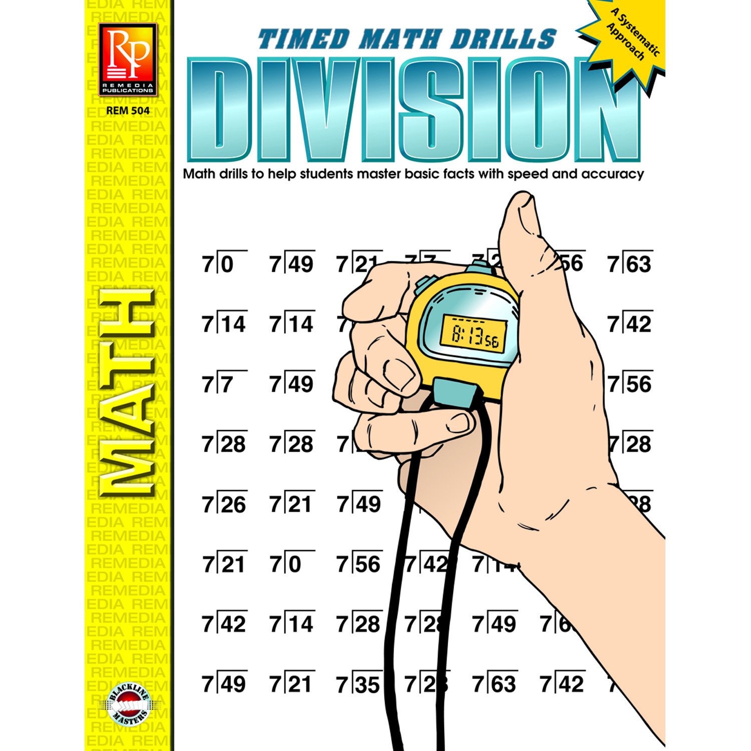 REMEDIA PUBLICATIONSREM504 Division Timed Math Drills Book, 0.1" Height, 8.5" Wide, 11" Length