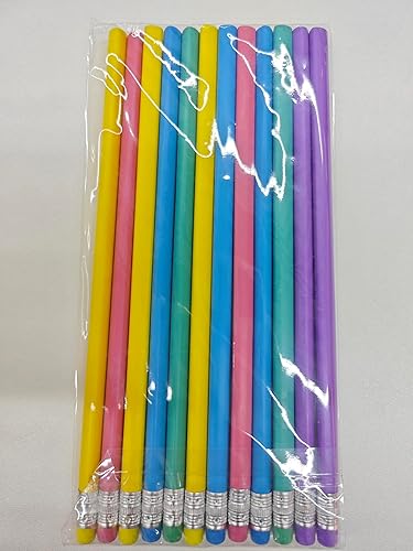 Miniatura 10 de AUAUY Lápices de fútbol, 12 lápices de madera con borrador, lápices de madera sin afilar, adecuados para el hogar, escuela, deportes, papelería,