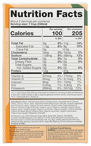 Miniatura 2 de Dr. Kellyann Caldo de hueso de pollo bajo en sodio, 16.9 FZ