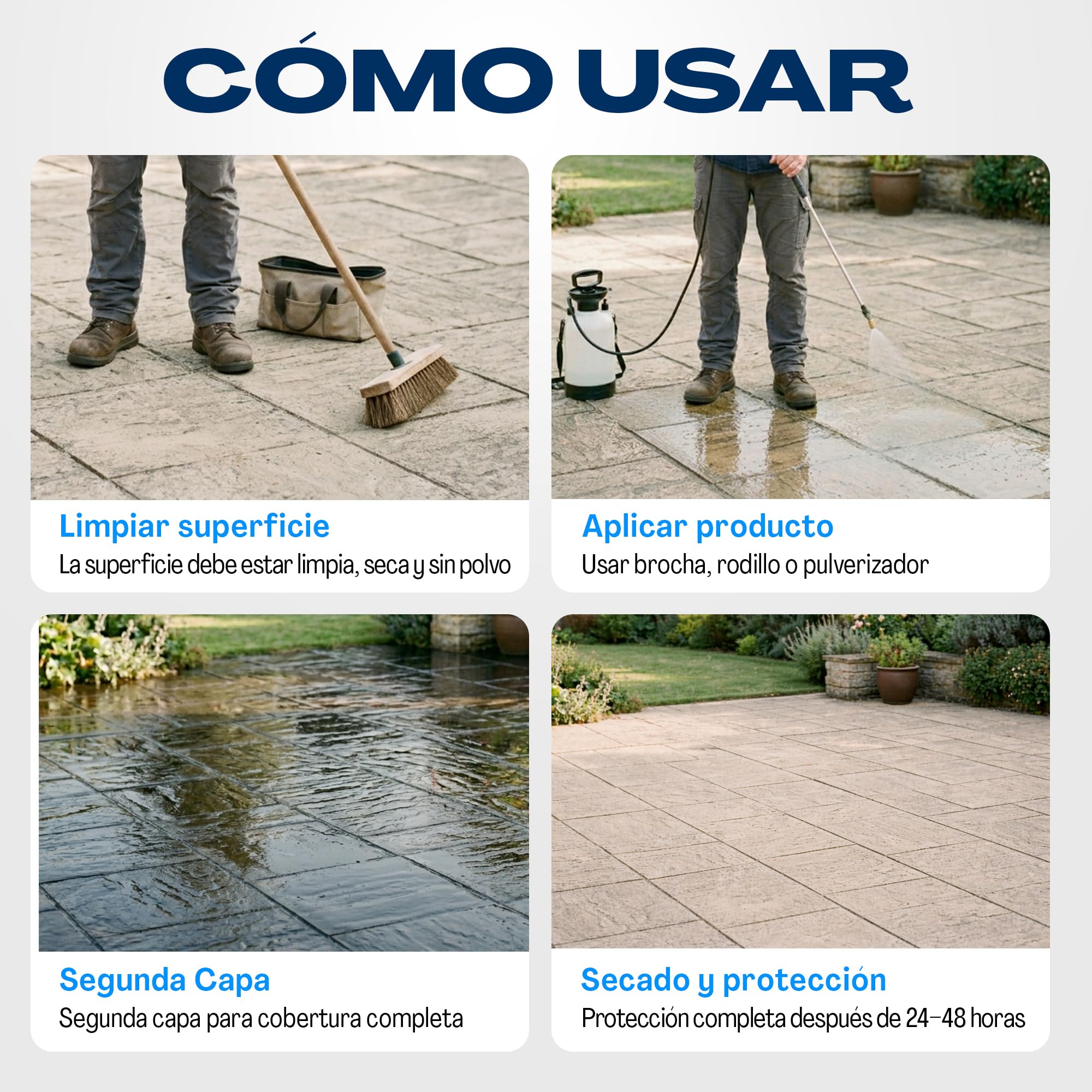 Hidrofugante Impermeabilizante 5L para 30-50 m2 | Hidrofugante Invisible para Fachadas, Terrazas, Piedra y Hormigón | Previene las manchas verdes, suciedad y humedad