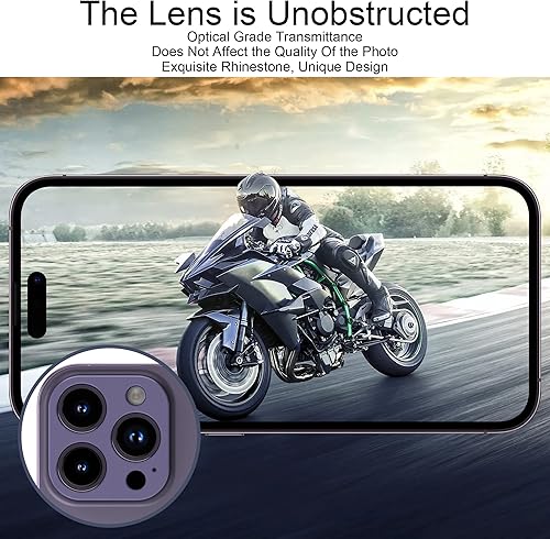 Miniatura 6 de Suoman Paquete de 3 protectores para lente de cámara de 6.1 pulgadas, iPhone 14 Pro Max de 6.7 pulgadas, lente sin vidrio templado, protección de