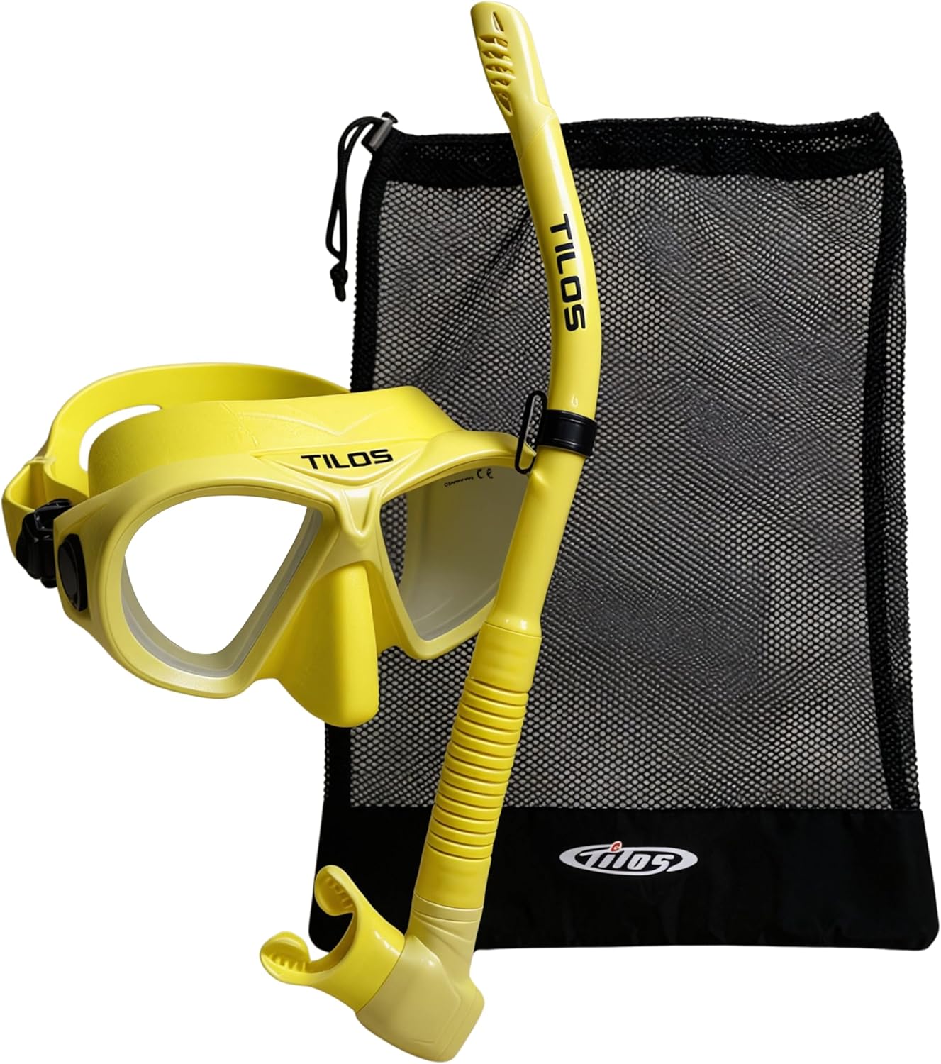 Tilos AquaStalk – Juego de 2 máscaras de buceo y esnórquel semiseco Hi-Flow – Aventuras de apnea sin costuras