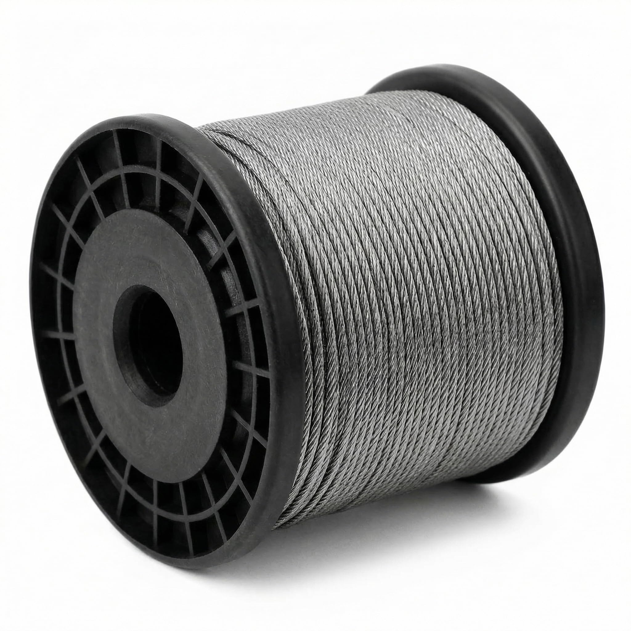 QWORK® Cavo acciaio da 2 mm x 100 m, Acciaio inox 316, Capacità di carico sicura di 50 kg, forza di rottura di 160 kg, Ultra antiruggine per uso interno/esterno
