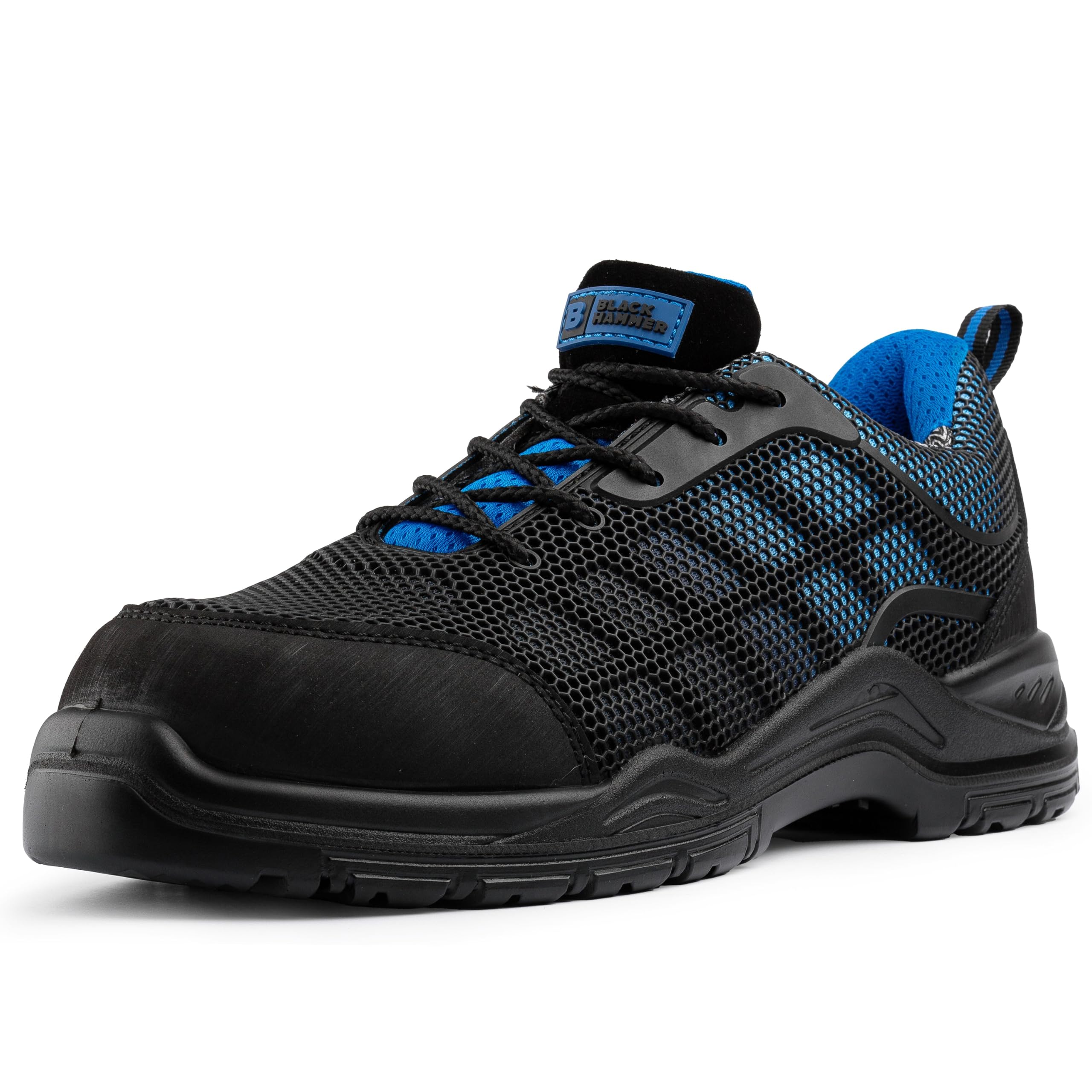 Black Hammer 8007 Men's S3 SRC Waterproof Safety Trainers, Blue 13 UK
