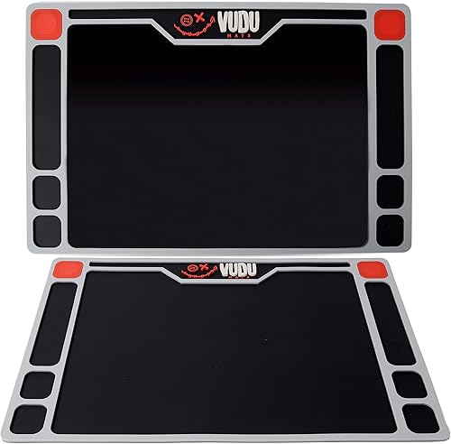 Miniatura 2 de VUDU - Tapete magnético multiusos de PVC con esquinas magnéticas, superficie de trabajo de manualidades para pasatiempos de control de radio,