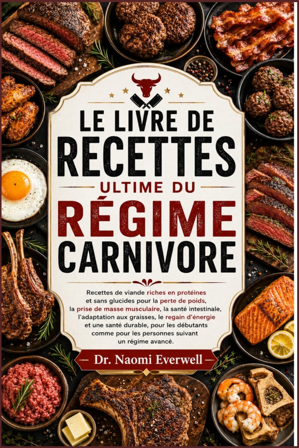 LE LIVRE DE RECETTES ULTIME DU RÉGIME CARNIVORE: Recettes de viande riches en protéines et sans glucides pour la perte de poids, la prise de masse ... regain d'énergie et une santé durable, pour