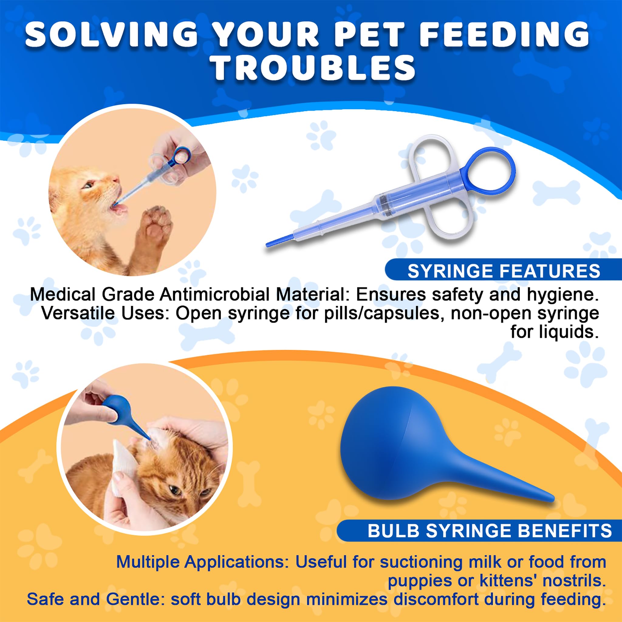 Kit de 52 piezas de cachorros para cachorros con 4 tubos de alimentación para cachorros, 15 collares para cachorros, 15 abrazaderas de cable, 4 guantes, termómetro digital, báscula digital