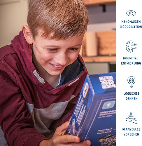 Miniatura 5 de Eitech Tractor con remolque, juguete educativo STEM - Introducción a la ingeniería y aprendizaje STEAM, construcción y juego de construcción de