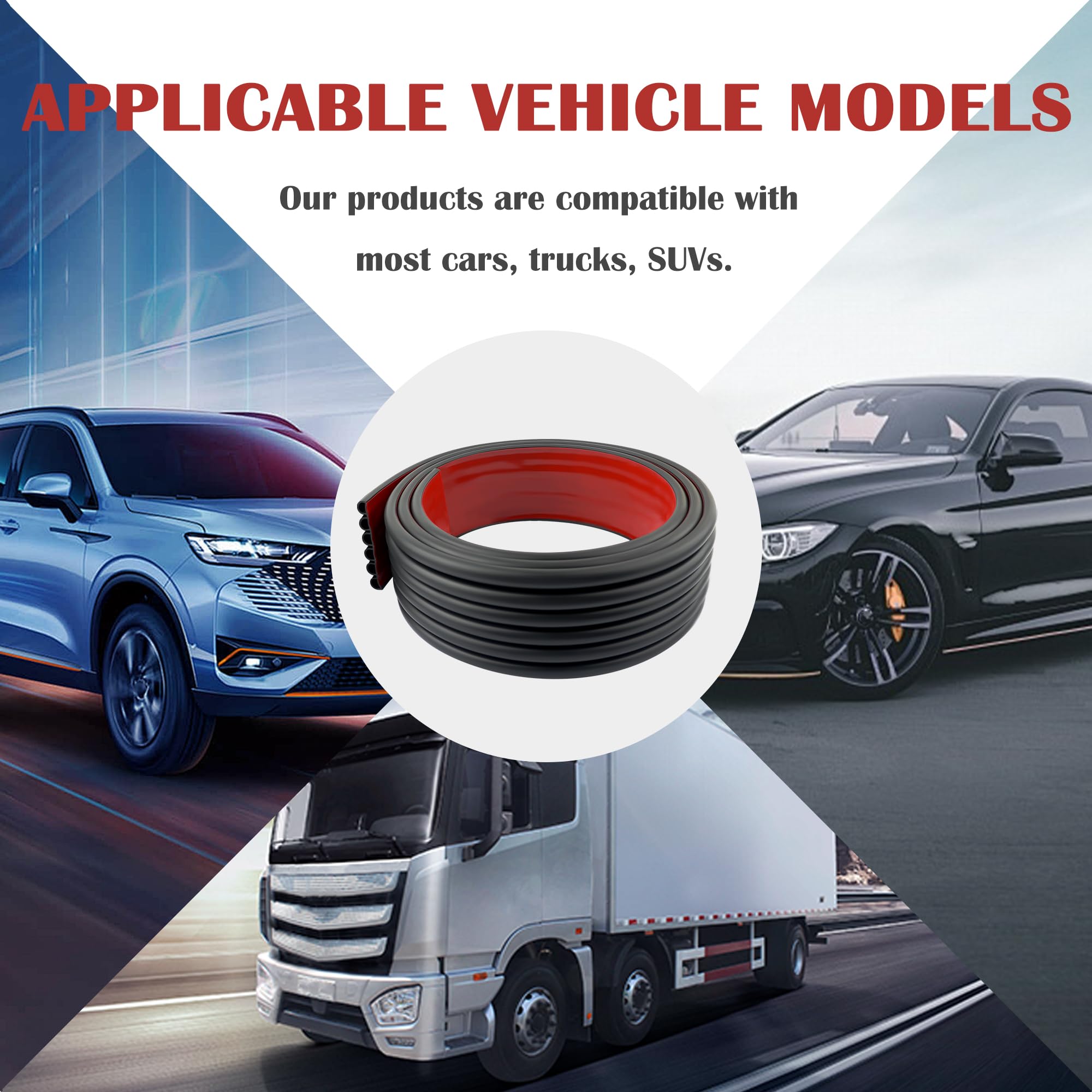 Car Bumper Protector Guard,Wavy Rear Bumper Protector for Anti-Scratch & Anti-Collision,Rear Front Bumper Guard with Strong Adhesive Backing Suitable for SUV,Car,Truck