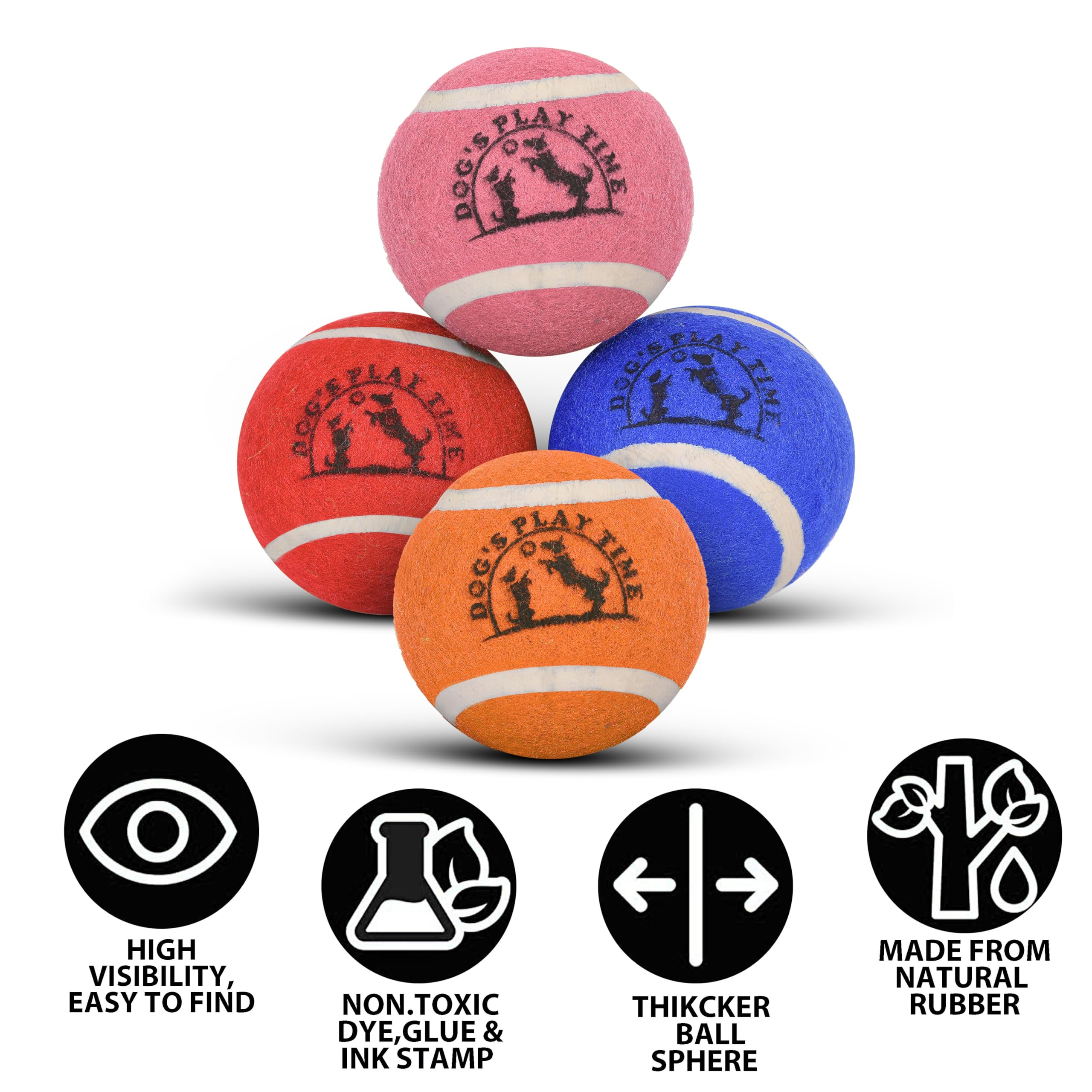SPIN FIRST Durable Dog Tennis Balls, Tough Non-Toxic Fetch Balls for Dogs Soft on Teeth - Image 3