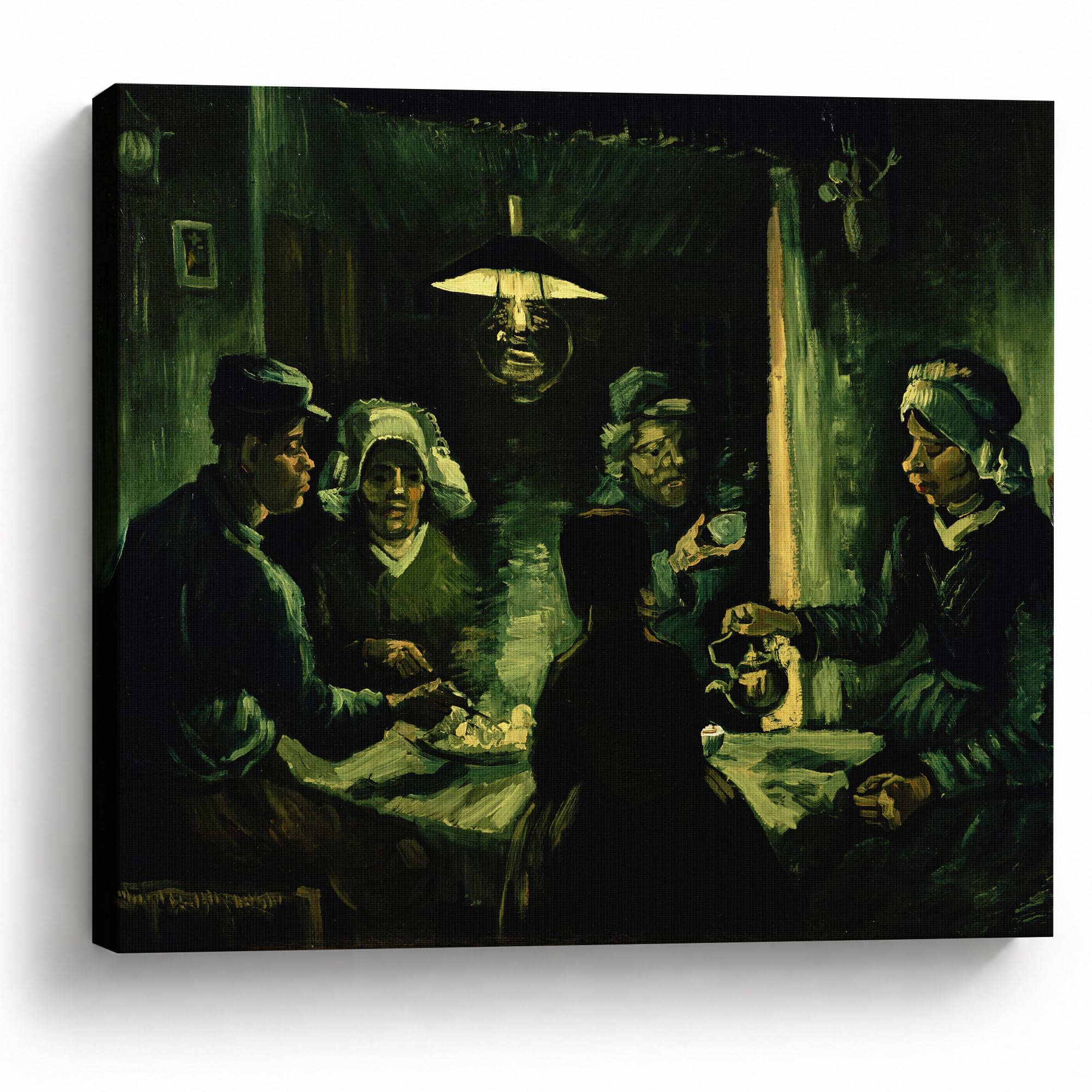 TYPTEK Van Gogh Canvas Wall Art, Potato Eaters Print, Ready to Hang Decor | Gallery wrapped canvas print with finished edges for living room bedroom office dorm apartment or gallery wall decor The Potato Eaters 12"L x 16"W