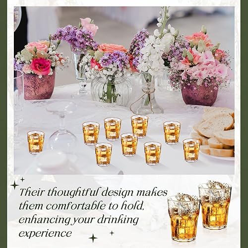 Vista 19 de Tioncy 50 vasos acrílicos de 4.5 onzas, vasos pequeños de whisky, vasos transparentes a granel, irrompibles, apilables, mezclados, mini tazas