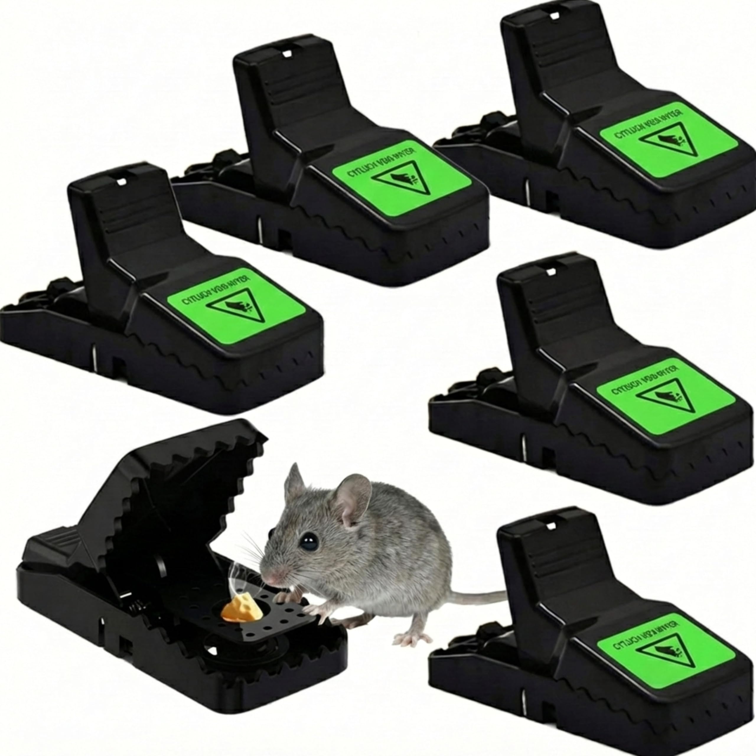 Mouse Traps Mice Traps – 6 Pack Snap Mouse Traps for Indoors That Kill Instantly, Heavy Duty Reusable Rodent Trap for Mice Control with Peanut Butter Bait UK-image-23