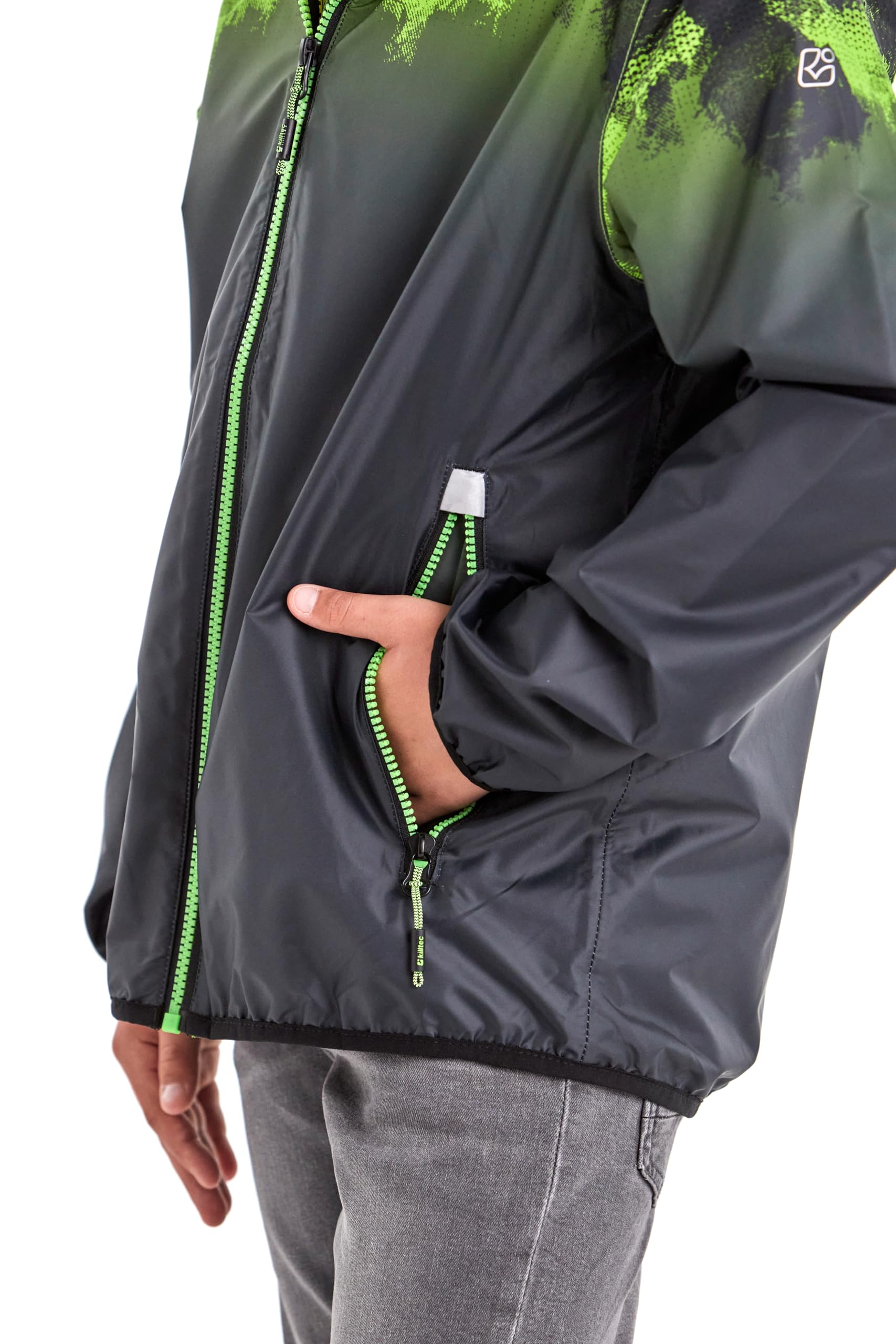Killtec Jungen Lyse Bys Jckt B Funktionsjacke/Regenjacke mit Kapuze, packbar