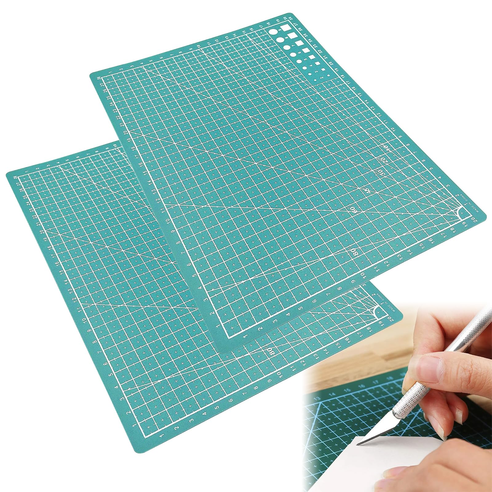 Tappetino da Taglio Autorigenerante 30×22cm 2pcs per Cucito e Artigianato