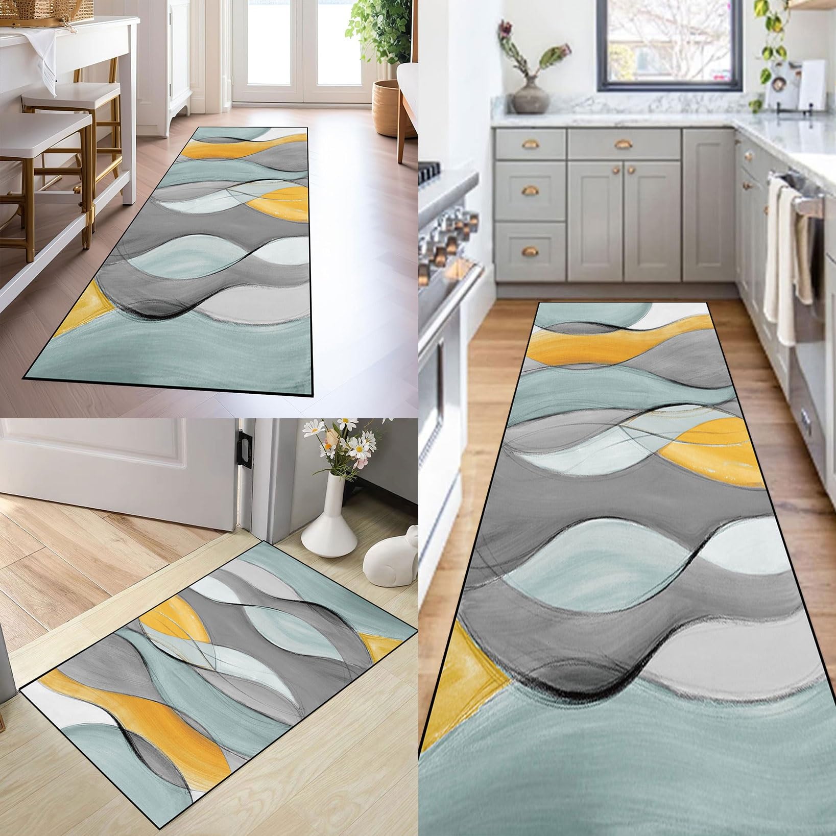 Dywanik Dywanowy 40 x 130 cm Gumowy Spód Dywaniki Wewnętrzne, Chodniki Do Przedpokoju Do Przedpokoju Kuchnia Przedpokój Pralnia, Zmywalny, B