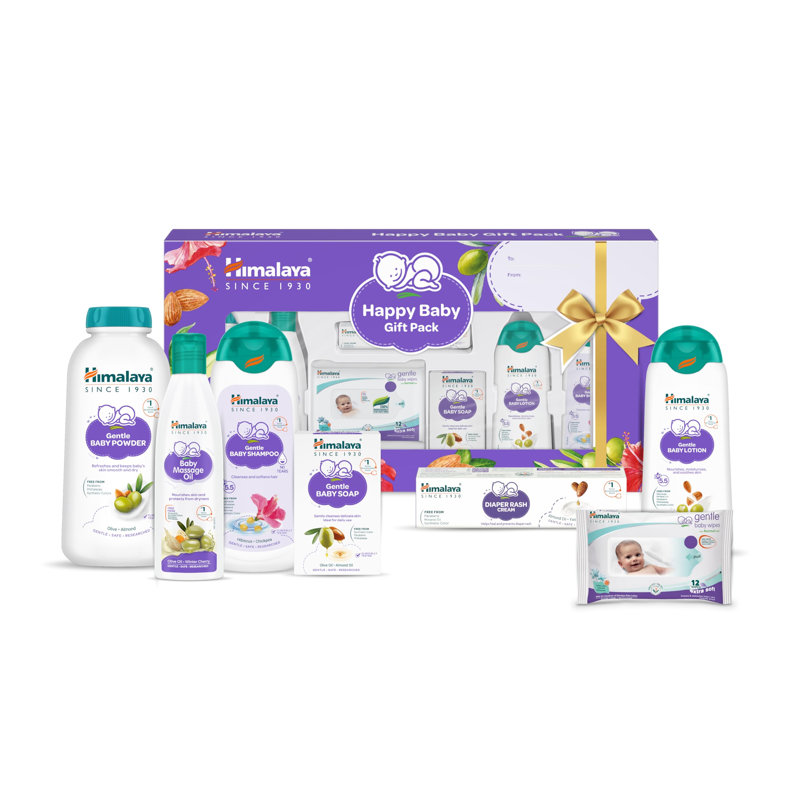 Himalaya Happy Baby Gift Pack 7s with Newborn Baby Essentials | No.1 Doctor Recommended Brand | Complete Baby Care Kit | Safe for Newborns | Perfect for Every Baby Celebration discount deal