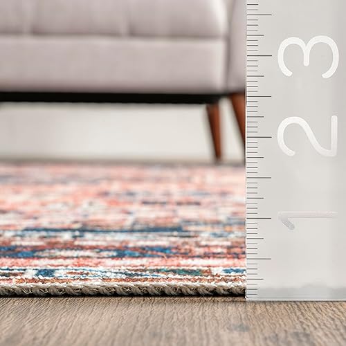 Miniatura 7 de nuLOOM Nevaeh - Alfombra decorativa de medallón bohemio lavable a máquina, 3 x 5 pies, color gris