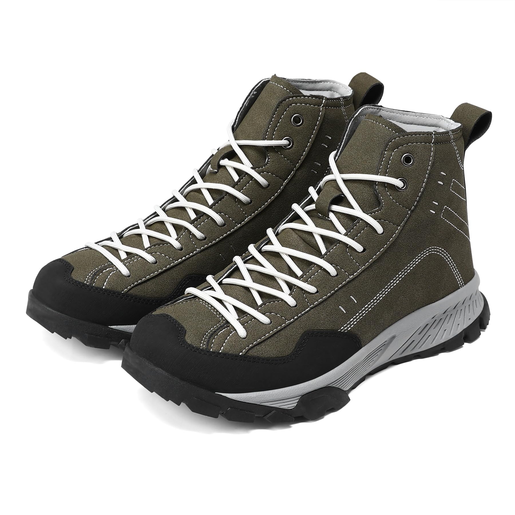 YOUTHUP Chaussures marche homme montantes antidérapantes | Dessus résistant doublure aérée semelle crantée adhérence stable style urbain pour marche ville et sorties nature légères