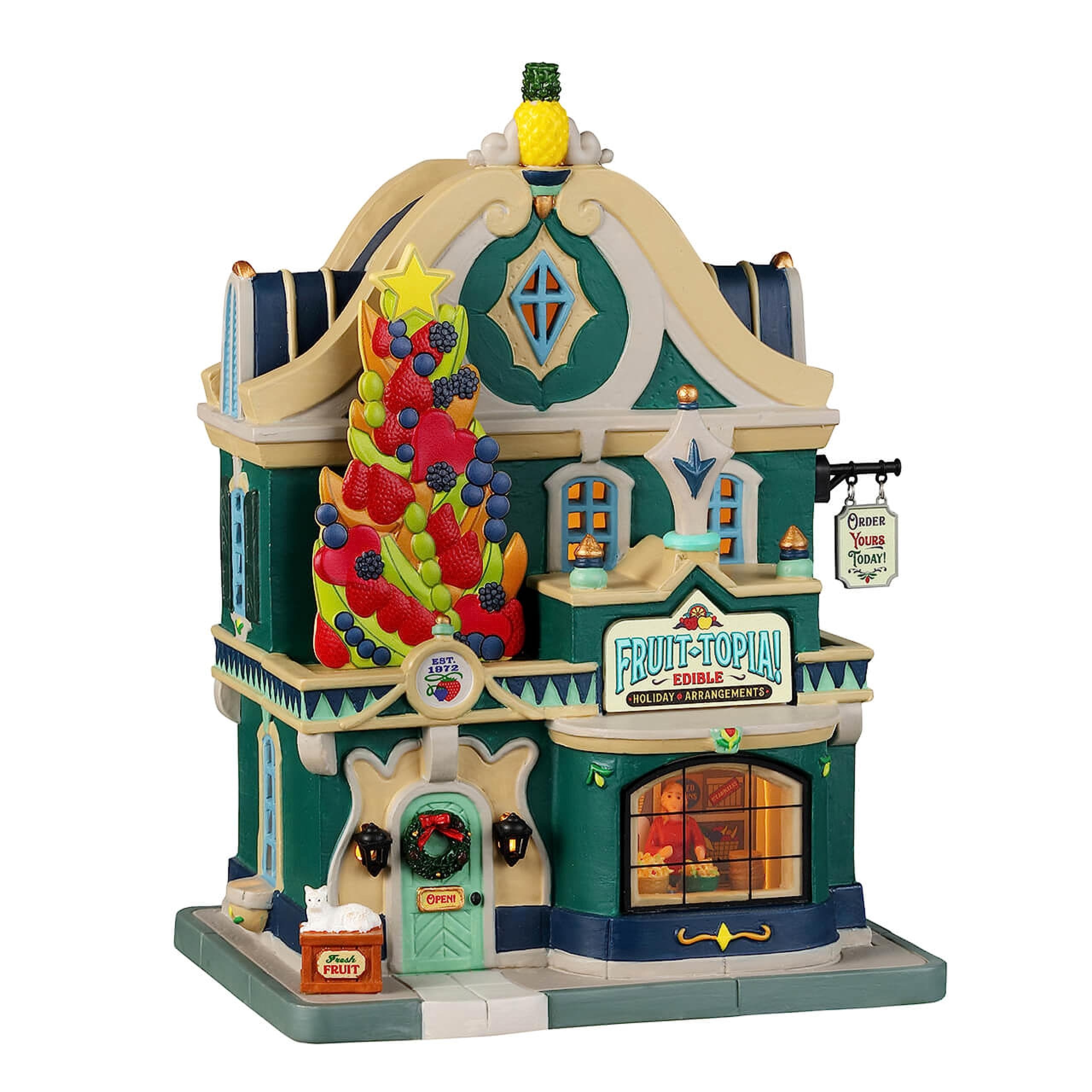 Lemax 35060 Caddington Village Lighted Building: Fruit-Topia!