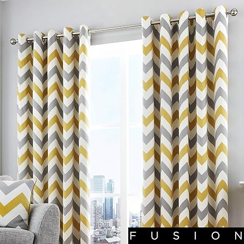 Grey And Yellow Curtains Amazon Co Uk