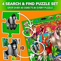 Vista 3 de QUOKKA Rompecabezas para niños de 4 a 6 años - 4 x 60 rompecabezas para niños pequeños de 5 a 8 años - Juguetes educativos de busca y encuentra