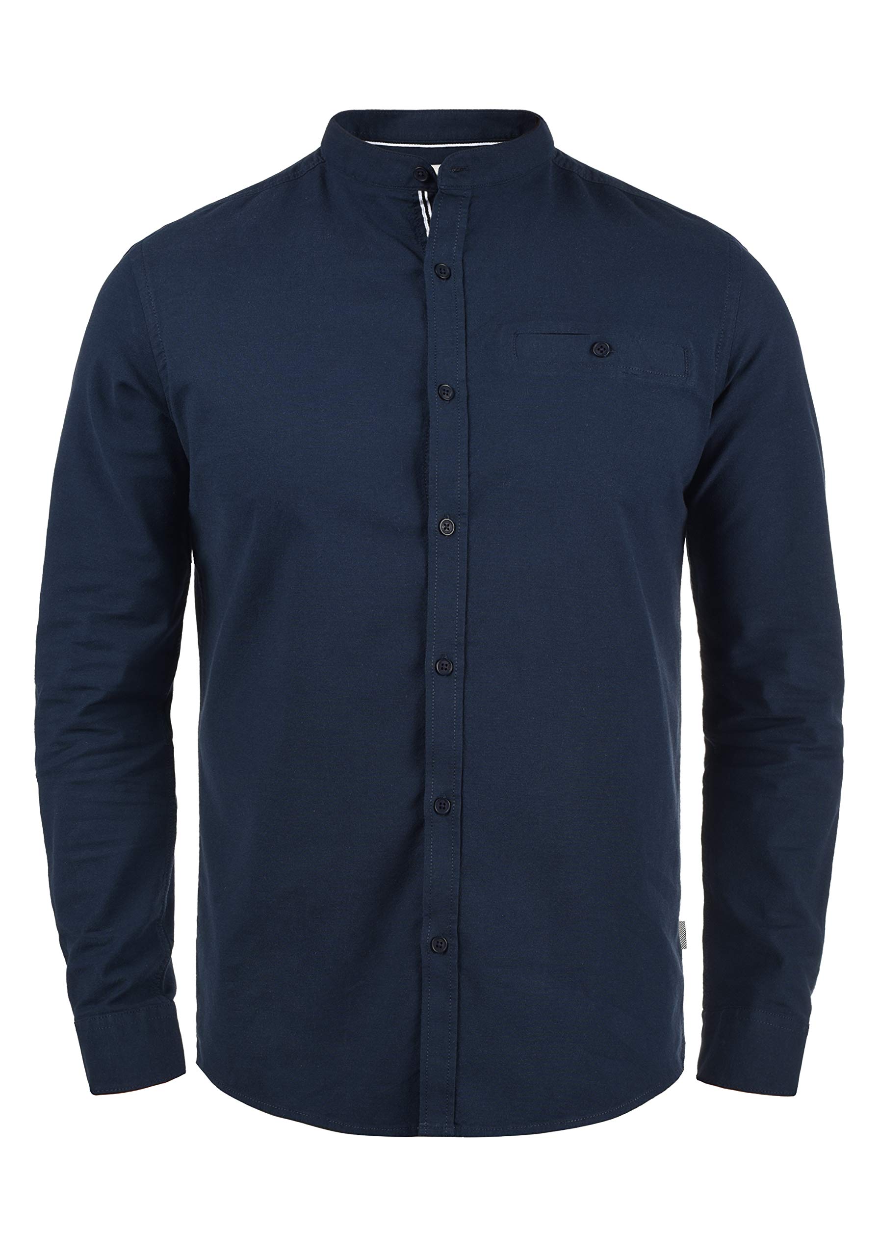 !Solid SDAllion Herren Hemd Langarmhemd Freizeithemd mit Stehkragen Slim Fit
