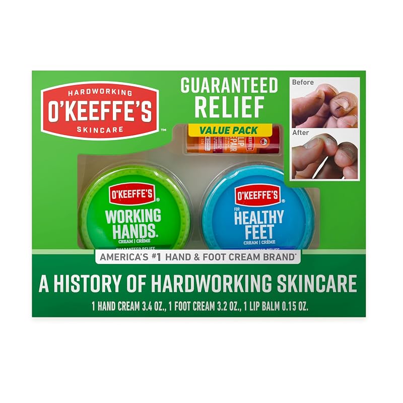 O'Keeffe's Giftbox com creme para mãos, creme para pés e bálsamo labial com cereja