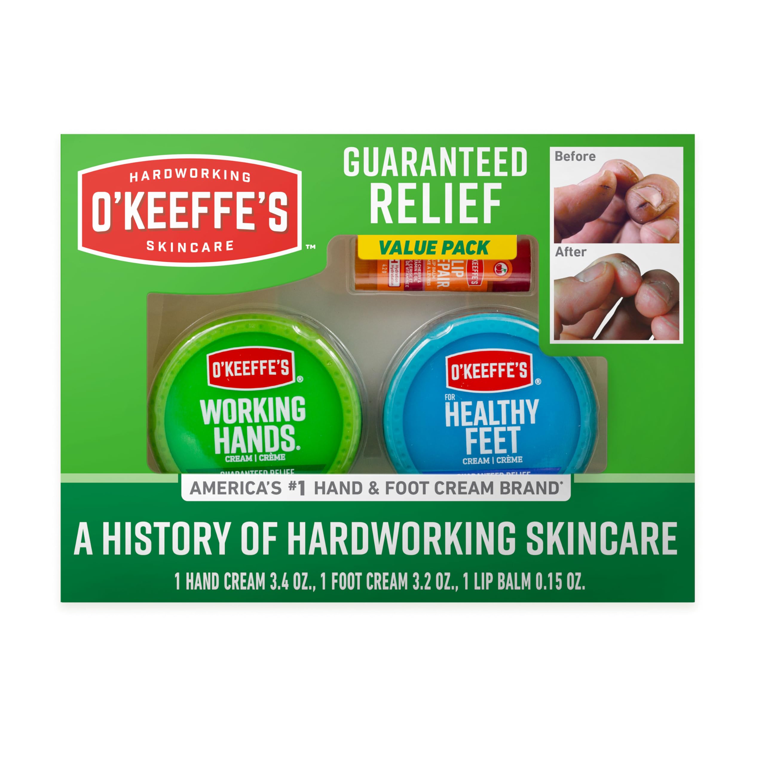 O'Keeffe's Giftbox Including Lip Repair with Cherry and Vitamin E Oil Stick, ...